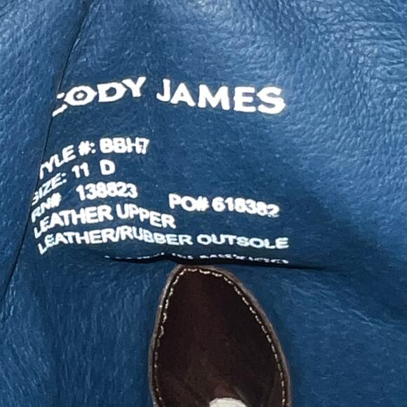 Cody James Blue Collection Western Performance Boots Broad Square Toe 11D NWOB